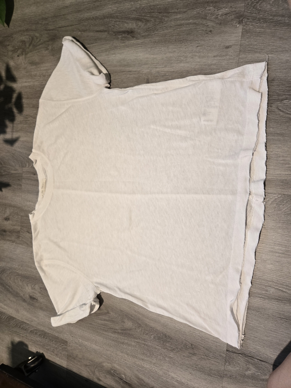 Free People- We The Free White Short Sleeve Crew Tee - Picture 4 of 5